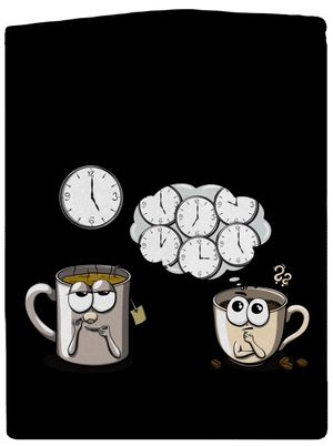 Čaj o piatej, káva stále dámska mikina na zips Black