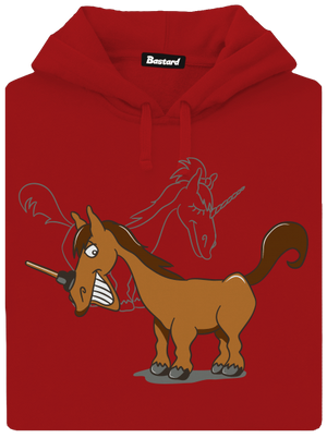 Jednorožec dámska mikina klokanka Red Mal