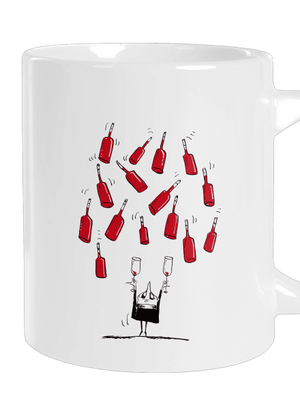 Šťastný vinár veľký hrnček White