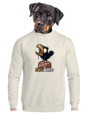 Zombird unisex mikina bez kapucne Off White