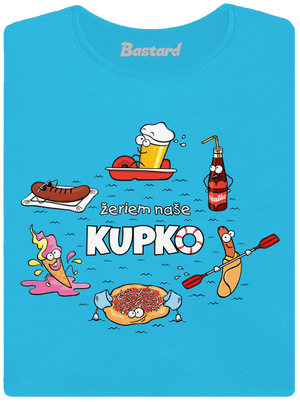 Slovenské kupko dámske tričko s lemom Blue Atol