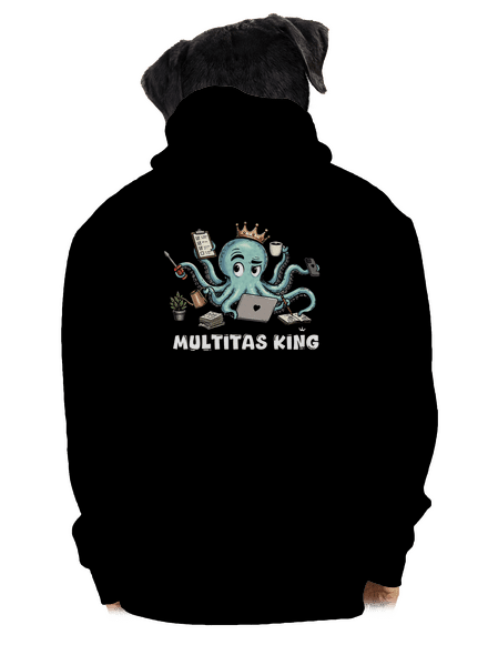 Multitas king pánska mikina na zips Black