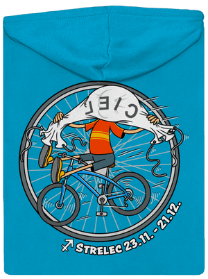 Cyklistický horoskop: Strelec dámska mikina na zips Blue Atol