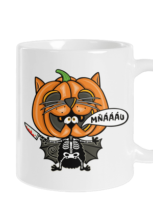 Halloweenská kočička klasický hrnček White