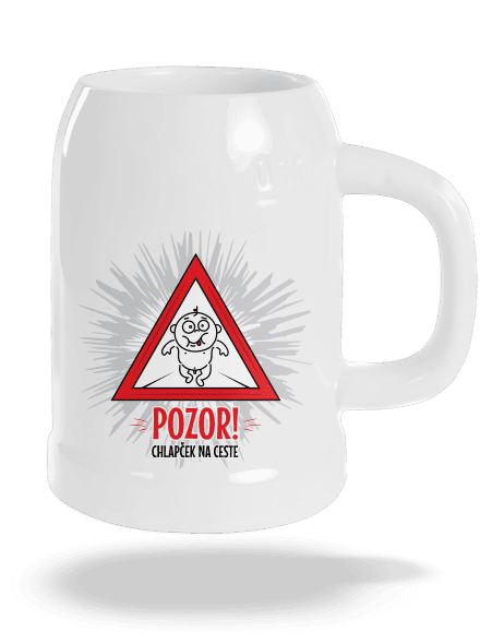 Chlapček na ceste polliter White