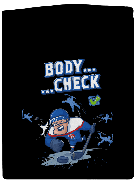 Body check pánska mikina na zips Black