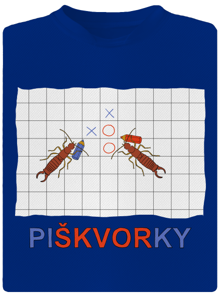 Škvorí piškvorky pánske športové tričko Royal Blue Mal
