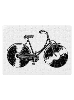 Gramofónový bicykel puzzle White