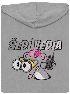 Šedí vedia - myš pánska mikina na zips Light Melange