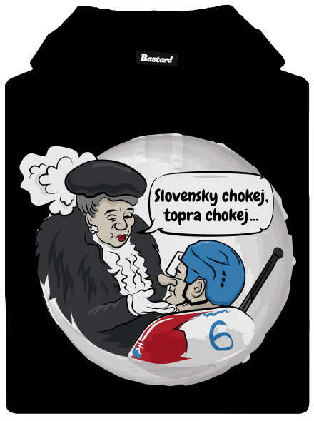 Slovenský hokej pánska mikina klokanka Black