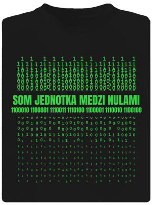 Jednotka medzi nulami pánske športové tričko Black