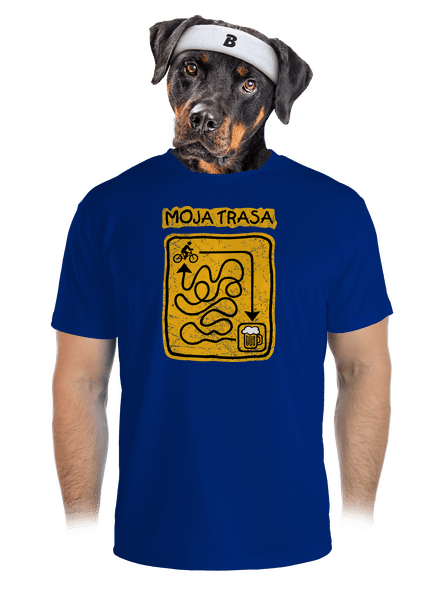 Moja trasa pánske športové tričko Royal Blue Mal