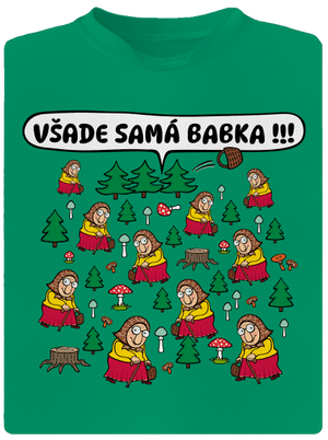 Všade samá babka detské športové tričko Kelly Green Mal