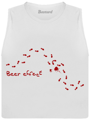 Beer effect! dámske tielko voľné White