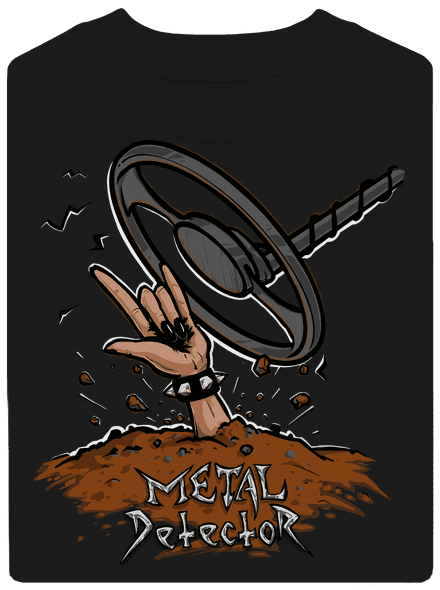 Metal detector unisex mikina bez kapucne Black