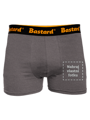 Vlastná potlač boxerky Gray Melange