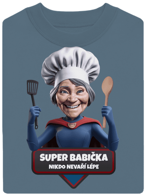 Super babička unisex mikina bez kapucne Nordic Blue