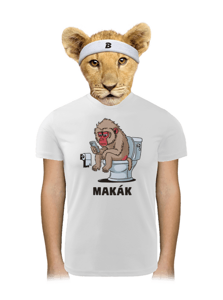 Makák detské športové tričko White