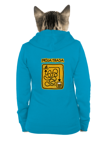 Moja trasa dámska mikina na zips Blue Atol