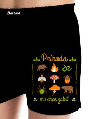 Príroda ma chce zabiť pánske trenky Black
