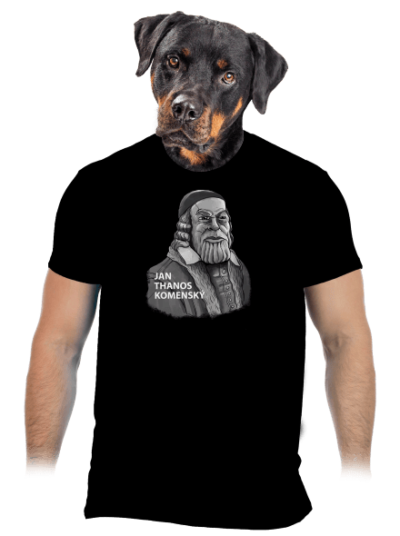 Jan Thanos Komenský pánske tričko Black