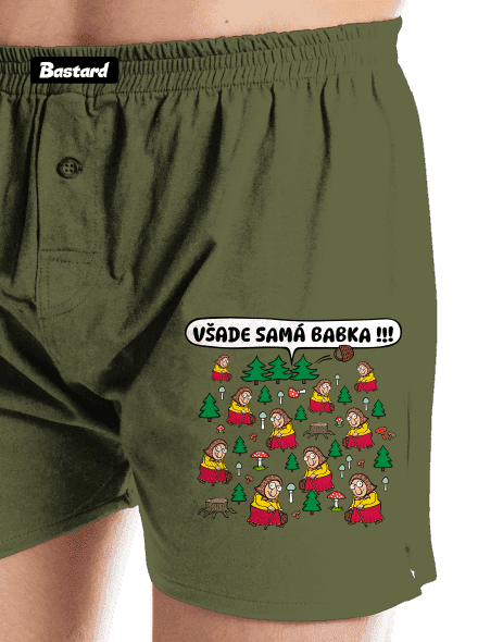 Všade samá babka pánske trenky Khaki