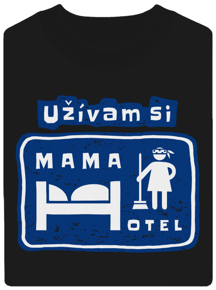 Mama Hotel unisex mikina bez kapucne Black