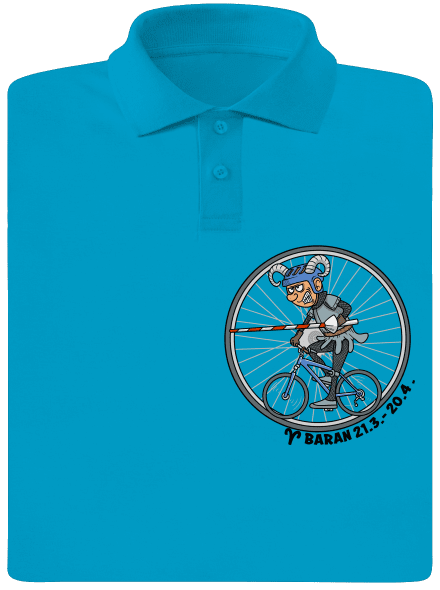 Cyklistický horoskop: Baran pánska polokošeľa Blue Atol