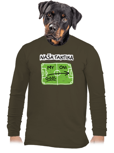 Naša futbalová taktika pánske dlhý rukáv Urban Khaki
