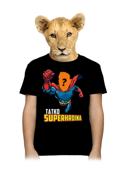 Tatko superhrdina detské tričko Black
