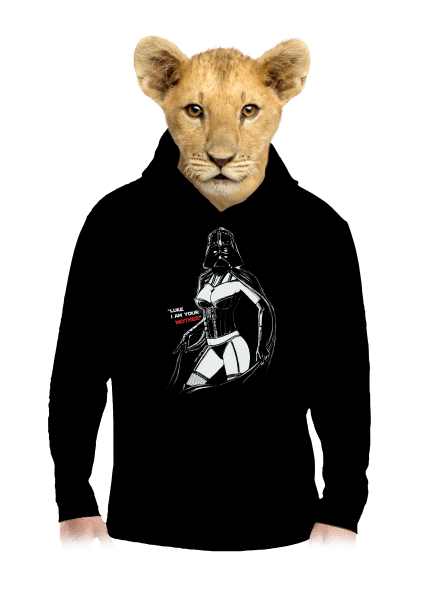 Mrs. Vader detská mikina klokanka Black