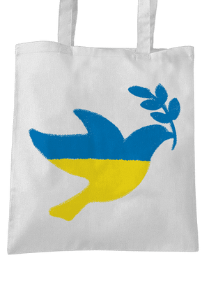 Ukrajina - Holubica obrys taška White