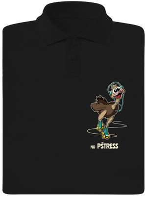 No pštress pánska polokošeľa Black