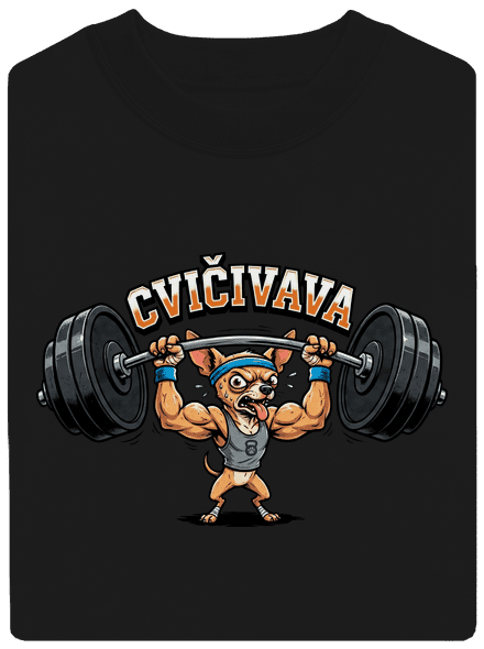 Cvičivava unisex mikina bez kapucne Black