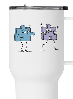 Puzzlíci termohrnček White