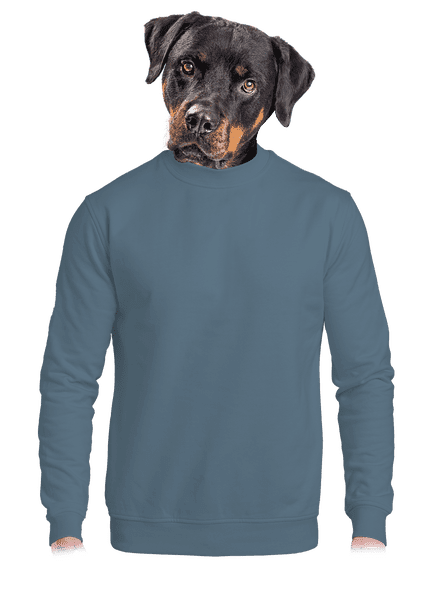 Bez potlače unisex mikina bez kapucne Nordic Blue