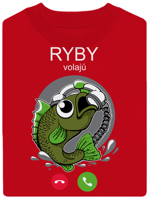Ryby volají unisex mikina bez kapucne Red
