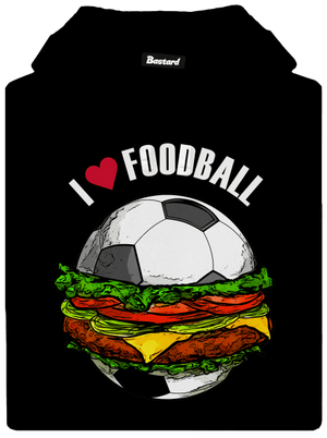 Foodball dámska mikina klokanka Black