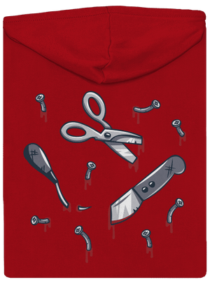 Halloween náradie pánska mikina na zips Red