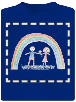 Detské kresby - Nahraj vlastnú pánske športové tričko Royal Blue Mal