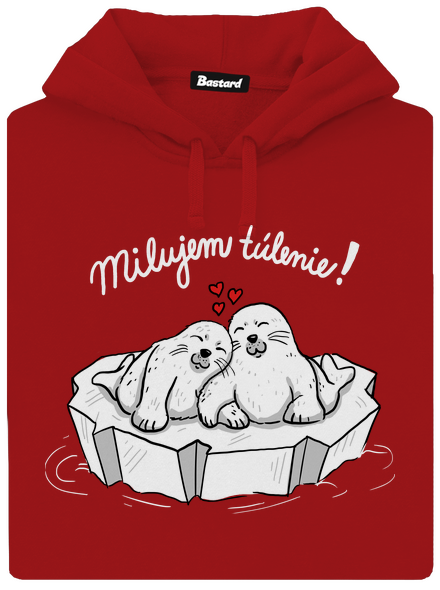 Milujem túlenie dámska mikina klokanka Red Mal