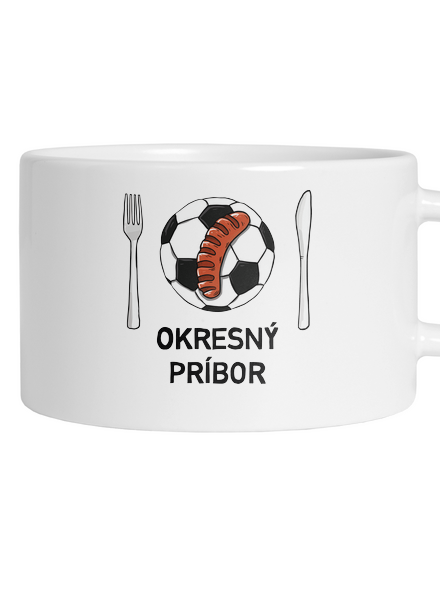 Okresný príbor hrnček makronka White