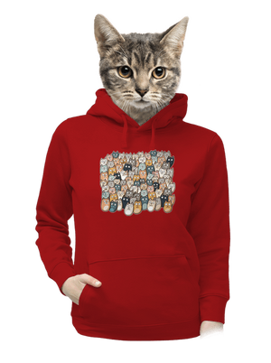 Nájdi čerta dámska mikina klokanka Red Mal