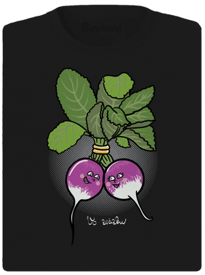 Reďkovky vo zväzku dámske športové tričko Black