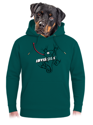 Invisible chameleon unisex mikina premium Emerald Green