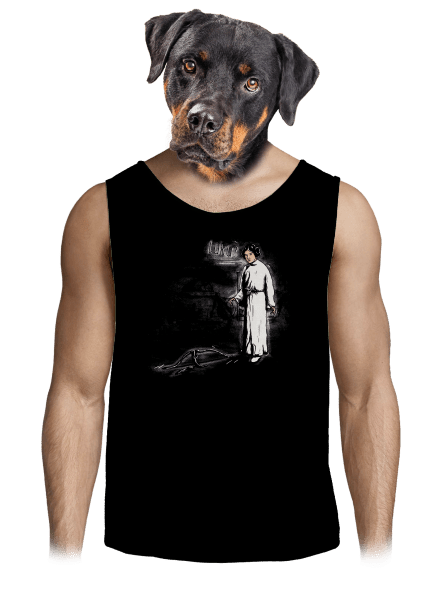 Luke a Leia pánske tielko Black
