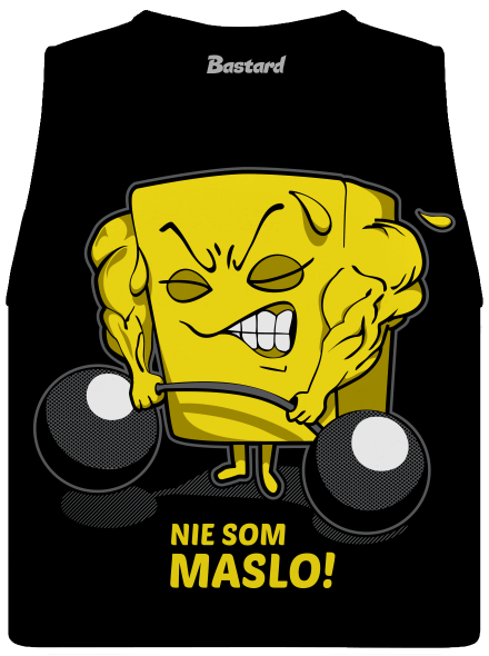 Nie som maslo dámske tielko voľné Black