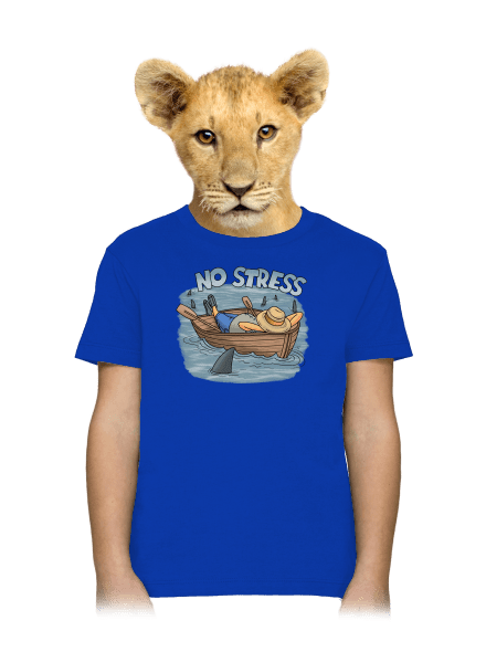 No stress detské tričko Royal Blue