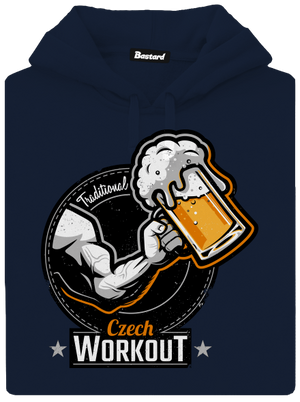 Czech workout pánska mikina klokanka Navy