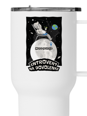 Introvert na dovolenke termohrnček White